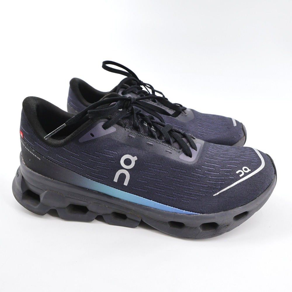 On Cloud Coudspark Black Blueberry Running Shoes Womens 9.5